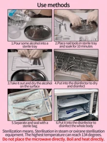 100/50/20pcs Disposable Self-Sealing Sterilization Bags, 4 Sizes, Suitable For Nail Tools, Stainless Steel Drill Bits, Tweezers, Scissors Sterilization Storage - Baby Pink - View 4