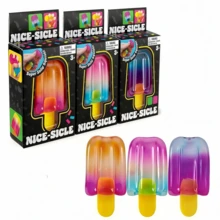 Rainbow Popsicle Squeeze Toy, Soft PU Slow Rebound Ice Cream Toy, Mini Stress Relief Finger Toy Desktop Decor, Children Party Gift NX9H - Multicolor - View 7