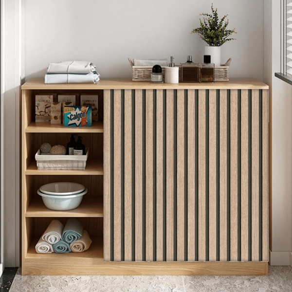 1 Roll Yellow Grid Wood Grain Self-Adhesive Wallpaper, Waterproof, Oil-Resistant, Heat-Resistant, Countertop Self-Adhesive Wallpaper, Peel And Stick Wallpaper, Suitable For Walls, Cabinets, Tables, Chairs, Rooms, Wardrobes, Etc.