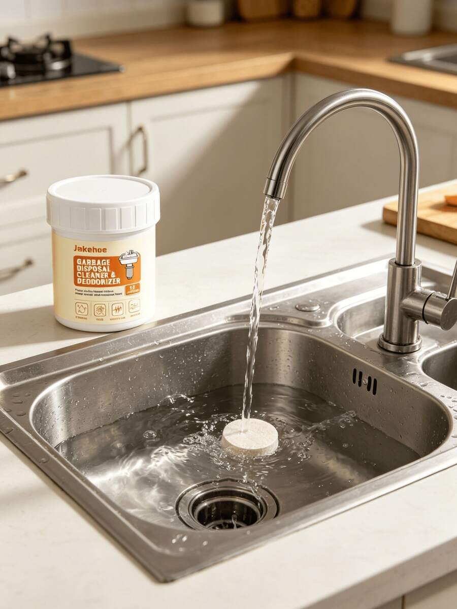 Garbage Disposal Cleaner Tablets, Household Kitchen Sink Garbage Cleaning Stain Removal Convenient Cleaning Tablets - Particles - View 1