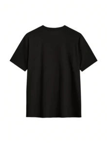 Damon Salvatore Men's Sports T-Shirt With Crew Neck And Print, Short Sleeves - 黑色1 - 查看 2