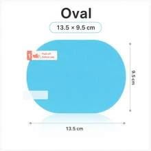 2pcs Multi-Size Car Rearview Mirror/Side Window Rainproof Film, High-Definition Transparent Water-Repellent Protective Film, Anti-Fog Waterproof Auxiliary Vision Sticker, Suitable For Most Car Rearview Mirrors/Windows For Rainy Day Driving - A - View 12