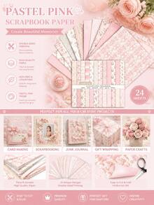 24pcs 6-Inch Double-Sided Textured Scrapbook Paper, Planner Supplies, Vintage Decorative Background Paper Pack, Suitable For Bullet Journal, Decorative Notebook, Card Making, Greeting Card Making, Photo Album Making, DIY Crafts, Paper Art Projects, Back To School Supplies - Multicolor - View 8