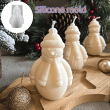 DIY Candle Molds, Christmas Decor Snowman Molds, Home Decoration Molds For Resin, Plaster, Silicone - Snowman Mold - View 1
