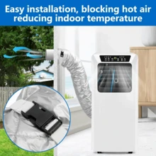 Un ensemble de housses de protection améliorées pour tuyau de climatiseur, comprenant 2 sangles réglables, housses d'isolation pour tuyau de climatiseur convenant aux climatiseurs portables avec des évents de tuyau d'échappement de 5,9 pouces. - Modèle en feuille d'aluminium A - Voir 4