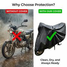 1pc Motorcycle/Bicycle Durable EVA Waterproof Cover – UV Resistant, Snowproof, Fits Most Models, Black, Outdoor Vehicle Cover, Fashionable Motorcycle Cover, Durable UV Resistant Cover - Multicolor - View 7