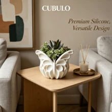 Cubulo 3D鏤空翅膀蝴蝶矽膠模具，可重複使用樹脂鑄造模具，適用於DIY香氛蠟燭、多肉植物盆栽、筆筒、環氧樹脂與石膏黏土手工藝，居家美學裝飾禮品，1件裝 - 模具 - 查看 2