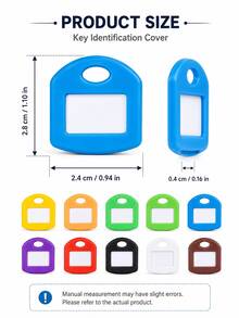 Colorful Key Identification Caps, Writable Key Label Caps, Flexible Key Labels, Suitable For Home, Office, Car Key Organization - Multicolor - View 7