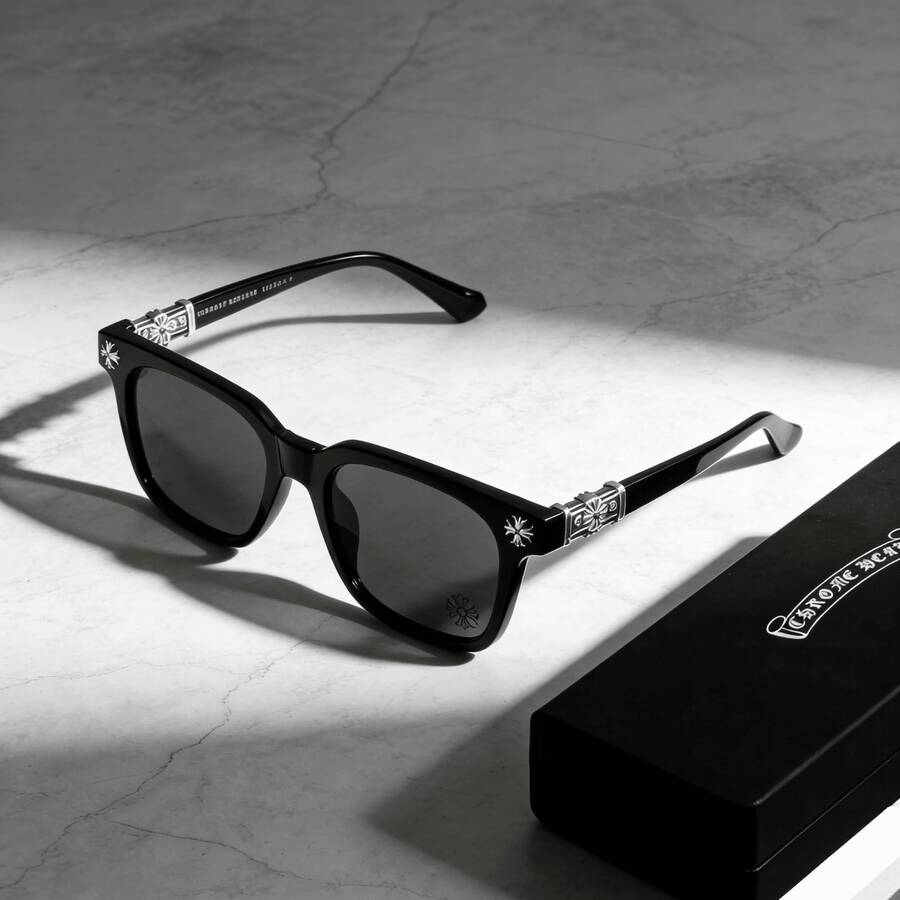 ChromeHeart - Stylish Anti-Glare And Dustproof Glasses, A Fashionable Accessory For Both Men And Women - 黑色 - 查看 1