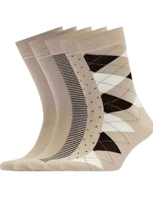 New 4 Pairs Gift Box Men's Mid-Calf Socks, Multiple Colors Available, Sweat-Absorbing Odor-Resistant All-Season Men's Business Dress Socks, Father's Day Gift - Multicolor - View 13