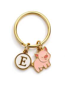 Personalized Pig Keychain, Gift For Girls, Can Be Used As Bag Charm, Car Accessory, Gift For Teachers, Friends, Sisters, Creative Back To School Season Cute Pink Pig Keychain, Girly Bag Charm, Portable Key Chain, Student Commuter Bag Decoration Key Chain - Pink Pig - View 11