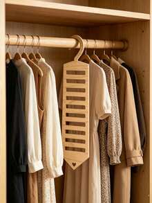 Father's Day Creative Wooden Tie Storage Rack, Men's Wall-Mounted Tie Organizer, Thank You Dad Gift Wooden Hanging Rack, Tie-Shaped Storage Rack, Home Tie Organizer Tool, Commemorative Gift Home Decor Ornament, Father's Day Gift,Bedroom Room Decor,Back To School - Multicolor - View 3