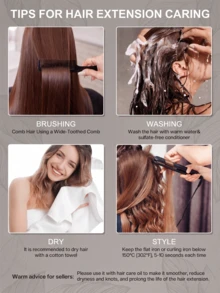 Nano Ring Hair Extensions, Real Human Hair, Pre-Bonded Cold Fusion Natural Nano Connector, Invisible Nano Ring Hair Pieces, 12-24 Inch Long Hair Extensions For Women, Daily, Party, Wedding Styling, Summer Style - S99J - View 11