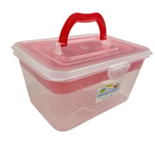 6 Topper Tupper Transparente Con Cuchara y Tenedor Lunch Box | Colores enviados al azar - Multicolor - Ver 4
