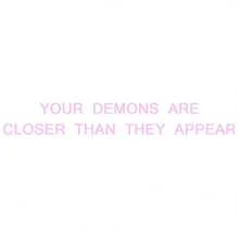 Your Demons Are Closer Than They Look, Mirror Decals, Car Mirror Stickers, Car Decoration Stickers - A - View 11