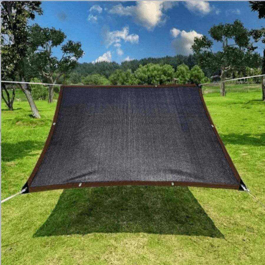 1pc Multi-Size Sunshade Net, Outdoor Thickened UV-Resistant Shade Cloth, Suitable For Balcony, High-Quality Shade Fence - Durable, Tear-Resistant, Easy To Install, Suitable For Garden And Pool - With Hemming And Eyelets, Privacy - A - View 1