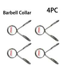 4 piezas Clips de fijación para discos de pesas con resorte de torsión, diámetro interno de 24 mm, adecuados para mancuernas de 25 mm de grosor, resorte de presión con 2 bucles, accesorios de fitness electrochapados - Retenedor de discos para barra de 24 mm - Ver 1