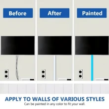 1pc/2pcs/3pcs/4pcs 0.78in X 15.74in Cable Organizer - Cable Channel Cover - Wall Cable Cover - Easy Install Cable Management System For 3-4 Wires, Home Office Cable Raceway, Height 1.1cm, White - A - View 10