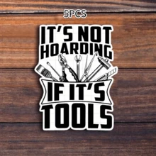 Funny It's Not Hoarding If It's Tools Vintage Tool Graphic 3Inch Self Adhesive Decal, Scratch Resistant Decor For Toolbox Hardhat Car Laptop Water Bottle Truck Garage, Ideal Gift For Mechanic Handyman Dad Grandpa Carpenter School Supplies - A - View 11