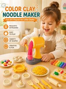 Kids Play Dough DIY Ice Cream & Noodle Maker Toy Set, Suitable For 3-12 Years Old Boys And Girls, Birthday Gift - Multicolor - View 3