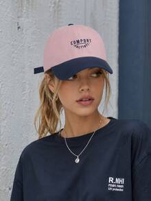 1pc Unisex Dual-Tone Baseball Cap, COMPORT FACT1911 Embroidered Dad Hat, Vintage Curved Brim, Adjustable Breathable, Suitable For Spring, Autumn, Summer Streetwear - A - View 2