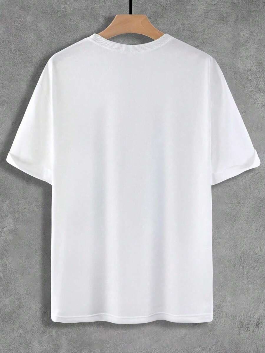 Estampado con diseño de corazones: Este producto está diseñado como una camiseta estampada de manga corta, cuello redondo, estilo casual para mujeres en primavera y verano. - Blanco - Ver 1