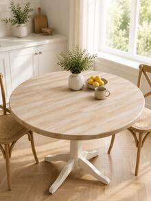 1pc Elastic Stain-Resistant Natural Wood Grain Print Tablecloth, Old Table Renewal Savior, Suitable For Round And Rectangular Tables, Perfect For Kitchen, Patio, Picnic And Daily Use, Easily Refresh Your Home - Multicolor - View 7