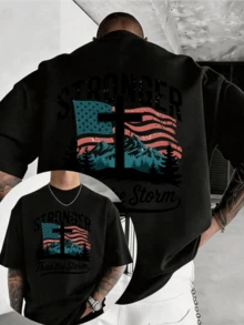 Men T-Shirts - 黑色 - 查看 1