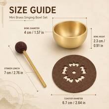 A 1.5 Inch Mini Singing Bowl With A Crisp Sound That Can Refresh And Relieve Fatigue. It Is Suitable For Yoga, Meditation, Attention, Healing, Relaxation, Spiritual Growth, And Decoration. It Can Also Be Used As A Gift - Other - View 3