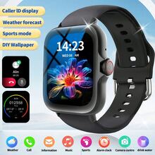 Reloj Inteligente, Llamada/Marcación Inalámbrica, Múltiples Modos Deportivos, Recordatorio & Rechazo de Llamadas, Recordatorio de SMS, Fondo de Pantalla Personalizado, Compatible con iPhone/Android - Multicolor - Ver 9