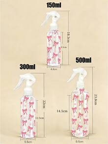 蝴蝶結圖案按壓式高壓噴霧瓶 150/300/500ml 化妝水容器，高壓連續自動真空霧化噴瓶，透明 PET 可重複填充旅行噴霧瓶，適用頭髮與臉部噴霧，可補充，美髮造型工具 - 彩色 - 查看 8