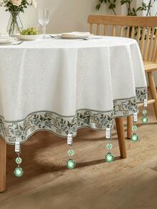 1-4pcs Crystal Glass Tablecloth Clips With Stainless Steel Clamps, Decorative Transparent Curtain Weights, Suitable For Home Dinner, Kitchen/Dining Room/Home/Garden Decor, DIY Tablecloth Decoration Hanging Accessories Set - Multicolor - View 9