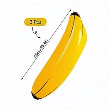Giant Inflatable Banana, Fun PVC Plastic Toss Game Bachelorette Party Giant Inflatable Decoration Balloon Floating, Durable And Easy To Use Fruit Photo Prop, Suitable For Summer Vacation Water Camping Trip, Swimming Pool Party, Family Garden Entertainment (25/47/70 Inches) - Multiple Styles - View 15