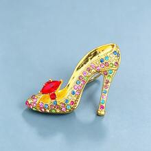 1pc-Elegant Personalized Charming Multi-Color High Heel Shoe Shaped Brooch Women's Fashion High-End Clothing Coat Anti-Exposure Pin Backpack Hat Accessory Suitable For Banquet, Party Wear - High Heel - View 10