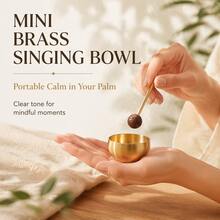 A 1.5 Inch Mini Singing Bowl With A Crisp Sound That Can Refresh And Relieve Fatigue. It Is Suitable For Yoga, Meditation, Attention, Healing, Relaxation, Spiritual Growth, And Decoration. It Can Also Be Used As A Gift - Other - View 8