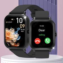 Reloj inteligente unisex, notificación de mensajes, reproducción de música, contestar llamadas - Multicolor - Ver 1