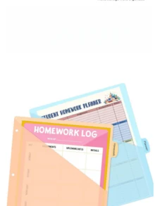 1 pieza Carpeta de archivo de PP con 3 orificios y páginas de índice, bolsa protectora de documentos de color macaron - Multicolor - Ver 6