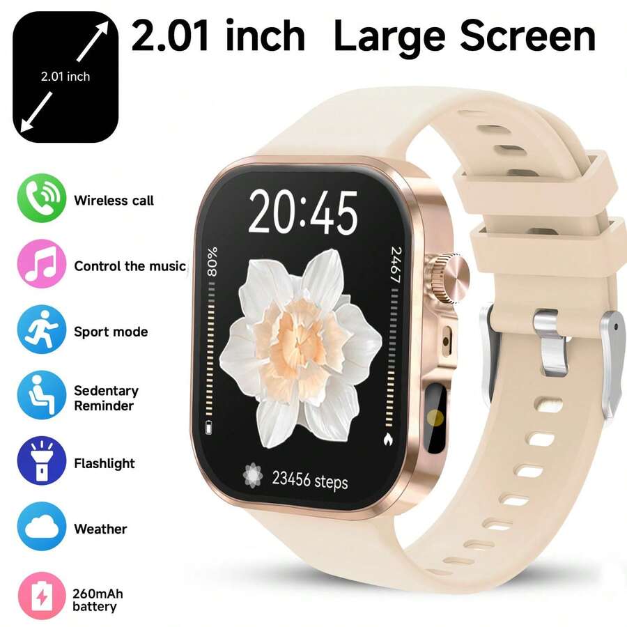 New Full Touch Screen High Definition Fashion Smart Watch, Wireless Calling Function, Compatible With Android And IOS Phones, Perfect Gift For Women - Multicolor - View 1