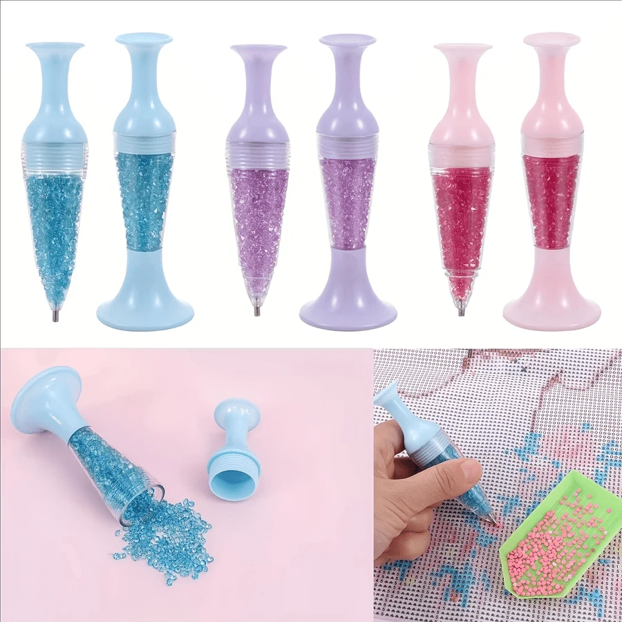 Diamond Painting Pen, DIY Sparkling Diamond Tool - Complete Set With Instruction Manual And Coding Pen, Suitable For Nail Art, Crystal Vase Inlay And Handmade Embroidery - Creative Diamond Painting Tool, Handicrafts, Women's Handicrafts, Craft Materials, Diamond Enthusiasts, DIY Craft Kit, Stationery, Colorful Craft Supplies, Craft Materials, Decorative Stationery