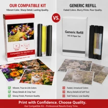 Compatible Photo Paper & Ink Set For SELPHY CP1500/CP1300/CP1200/CP910/CP900 4x6 Glossy Photo Paper For Travel Memories, Family Albums, Scrapbooks & Personalized Gifts - View 8
