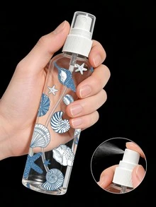 藍色海洋主題噴霧瓶/海星貝殼珊瑚圖案 - 可重複使用且便攜的噴霧瓶/旅行必需品/適用於精油、香水和護膚液/適用於美髮沙龍、廚房、浴室和花園/適用於旅行和商務使用(圖案位置隨機) - 彩色 - 查看 4