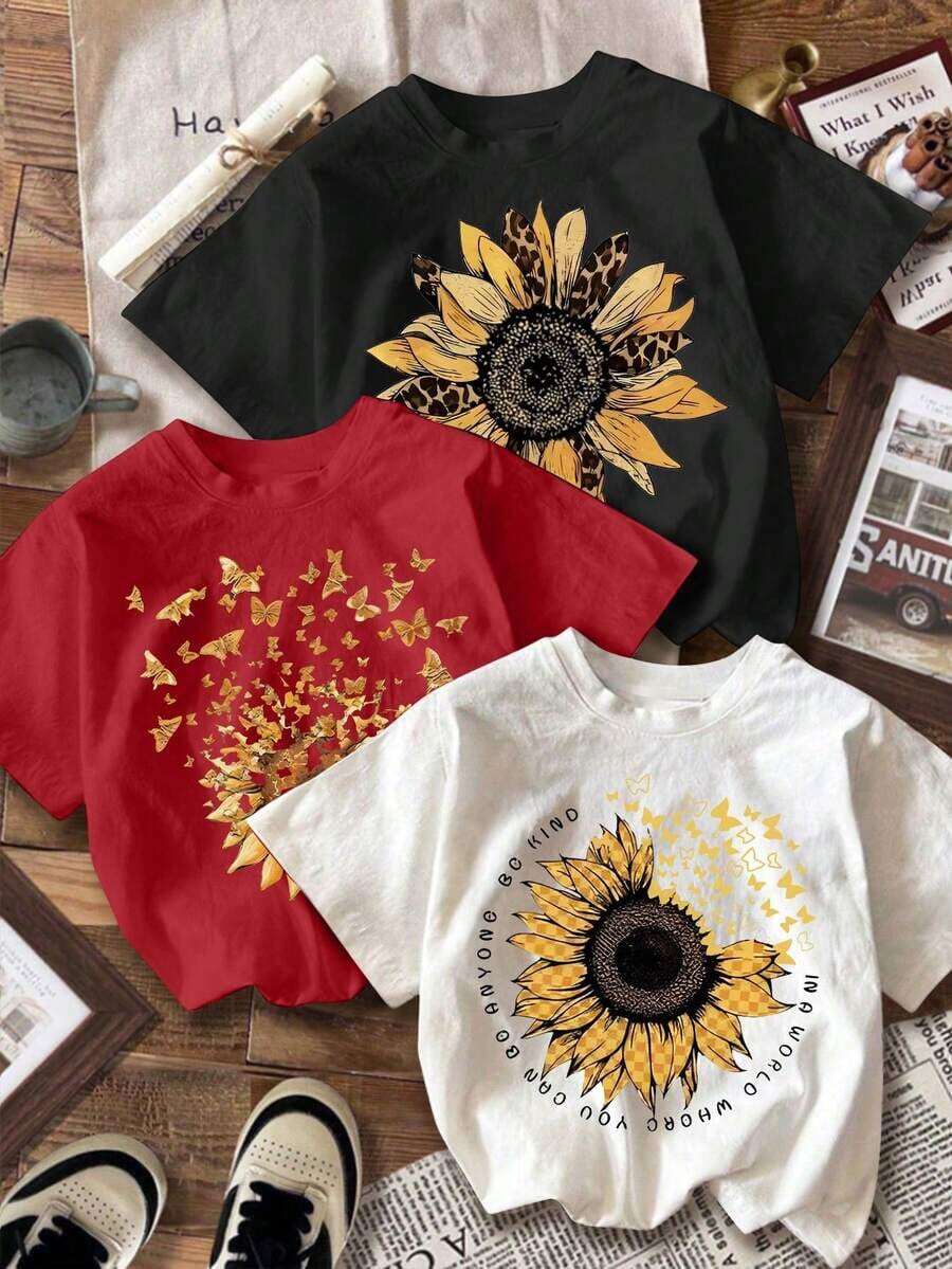 3 camisetas de manga larga con cuello casual. Son informales y versátiles, adecuadas para la moda urbana, salidas diarias, campamentos, conciertos, hip-hop y rock. - Rojo - Ver 1