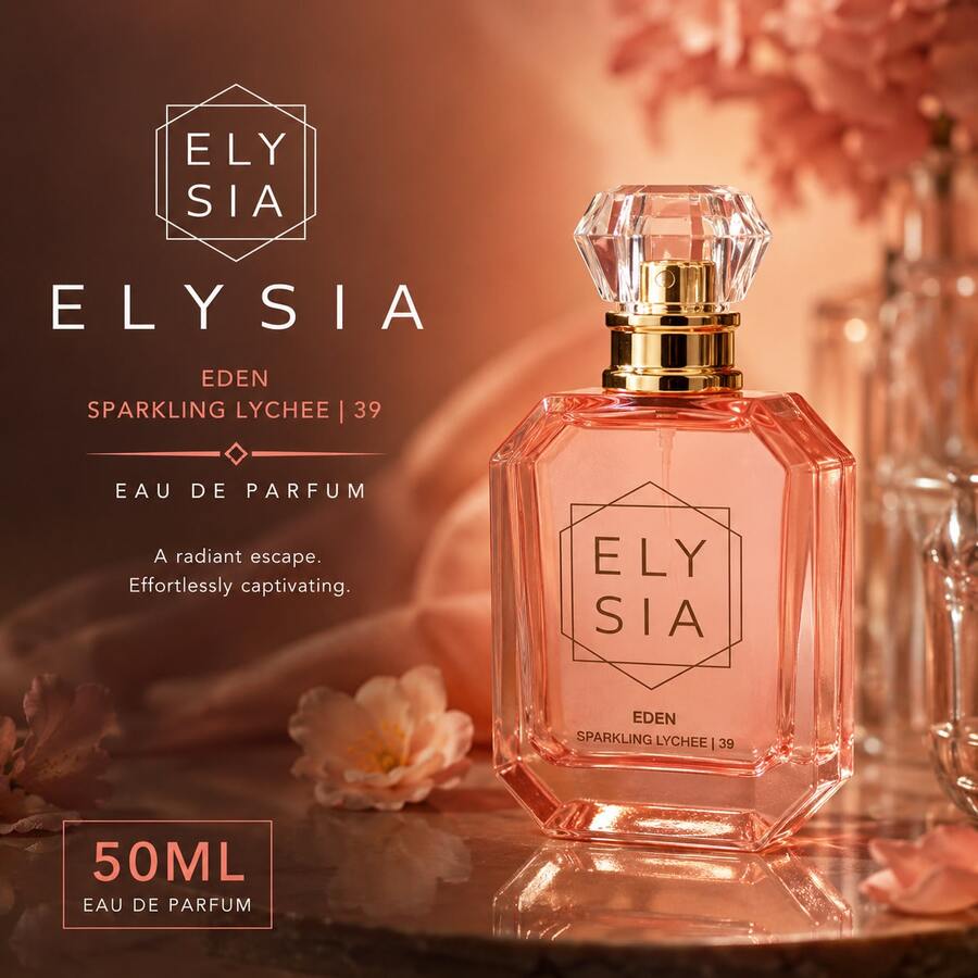 Lattafa ELYSIA Eden Sparkling Lychee 39 50ML Eau De Parfum For Women Sweet Lychee Fruity Floral Fresh Long Lasting Perfume - Sweet - View 1