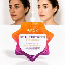 1入 SPF50 PA+++ 亮白防曬乳，輕盈臉部與身體防曬，含UV防護，保濕不油膩配方，幫助預防曬傷與暗沉肌膚，夏季戶外護膚，旅行裝 - 彩色 - 查看 5