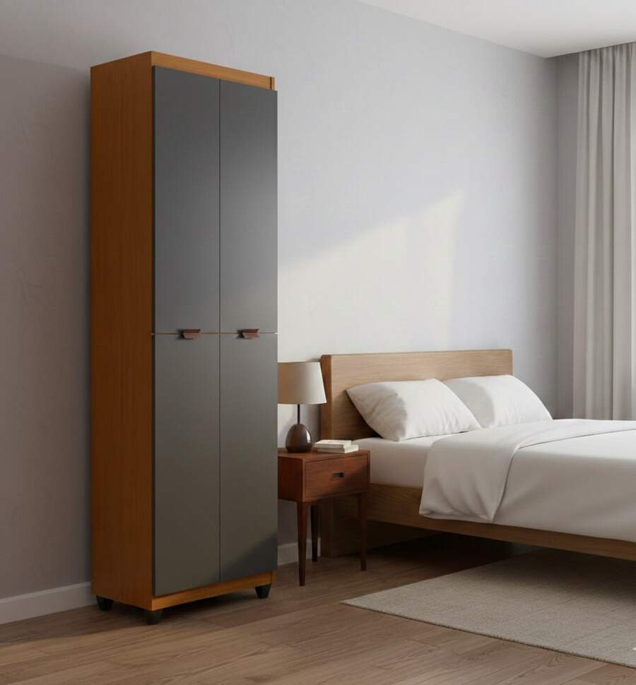 Clean Multipurpose Cabinet With 4 Doors And 6 Shelves, Organizer For Laundry Room, Bedroom, And Kitchen. - Grey - View 1