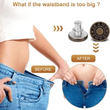 2/4/6Pcs Star Removable Waist Buckle, No-Drill No-Sew Jeans Adjustment Tool, Waist Size Reduction Fixing Button, Anti-Slip Waist Tightener, Unisex DIY Fashion Accessory - Multicolor - View 3
