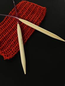[18pcs/Set]Bamboo Handle Circular Knitting Needles, 40cm/80cm 2 Sizes Available, Flexible Colorful Soft Tube Connection, Tangle-Resistant And Bend-Resistant, Flexible And Lightweight, Rollable For Storage, Suitable For Hats, Scarves, Sweaters And Other Circular Knitting Projects - Circular Needle Bamboo White Knitting Needle - View 3