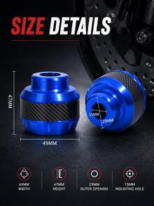 1 Set Of 2 Aluminum Alloy Front Fork Shock Cups, Carbon Fiber Texture Decor Fork Guard, Anti-Collision Mod Parts Fit Dirt Bike Motorcycle Electric Scooter - A - View 6