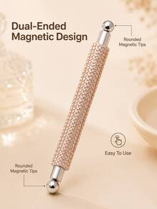 1 pieza Barra magnética fuerte de diamante para esmalte de uñas de gel efecto gato, herramienta magnética de doble extremo, bolígrafo magnético, accesorio de diseño de arte magnético - Multicolor - Ver 7