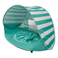 1pc Beach Pool Tent, Sunshade Quick Folding, Outdoor Sunshade Water Play Tent, Striped Pool Tent - Multicolor - View 9